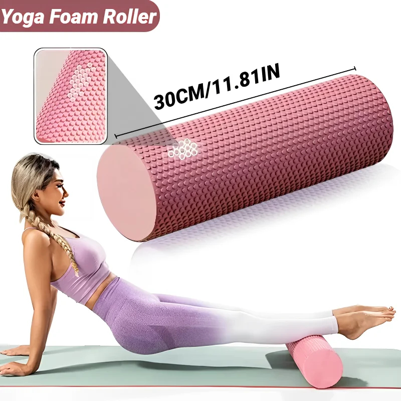 Yoga Fitness Roller - Hexagonal Yoga Roller: EVA Foam Cylinder