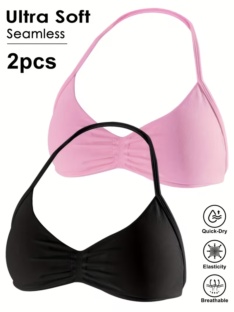 Yoga Fitness Tapis - 2pcs Seamless Sexy Open Back Gym
