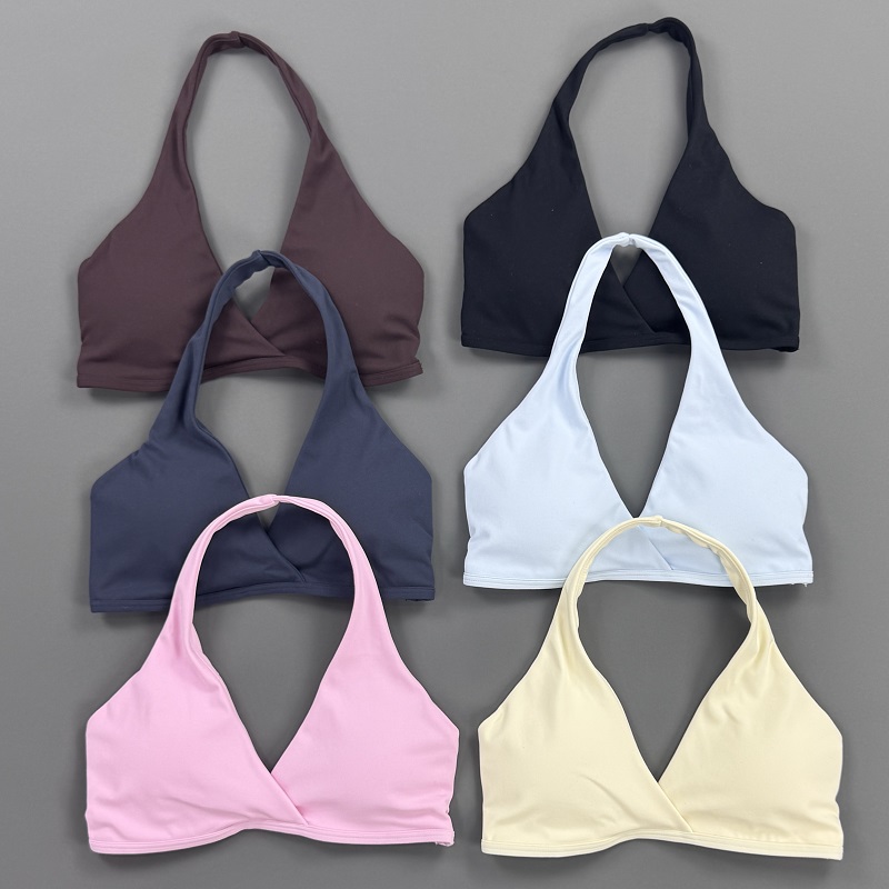 Yoga Fitness Tapis - Gym Top Women Halter Neck Sports