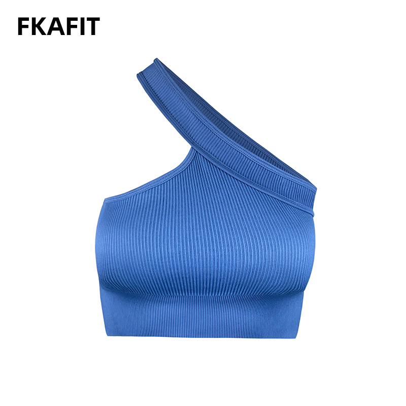 Nữ Crop Yoga Bra Gợi Cảm 1 Vai - đánh giá và giá Yoga Fitness Tapis