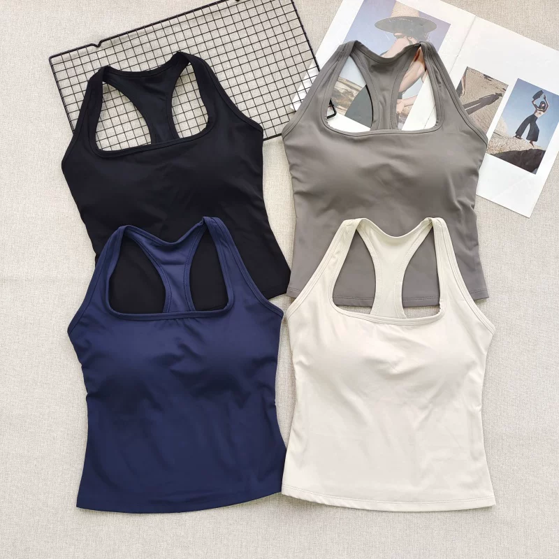 Women's Square Neck Racerback  - đánh giá và giá Yoga Fitness Tapis