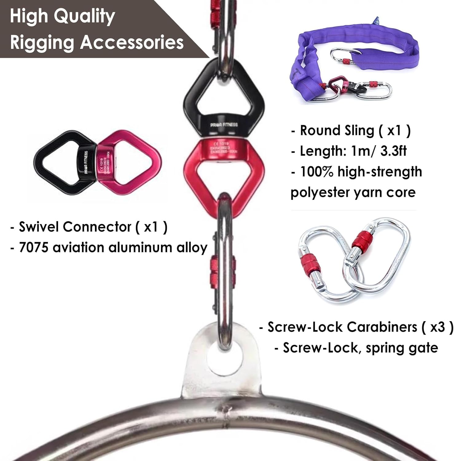 50cm Aerial Hoop Mini Lyra Kit - đánh giá và giá Yoga Fitness Kit