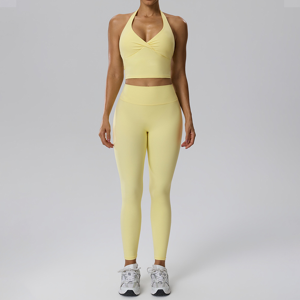 Naked Yoga Set V-neck Hanging  - đánh giá và giá Yoga Fitness Kit