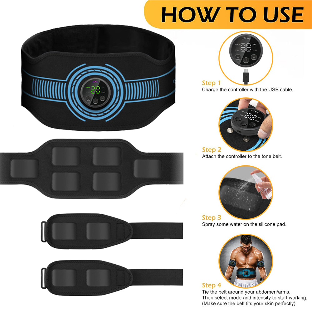 USB Rechargeable Abdominal Mus - đánh giá và giá Weight Lifting Belt
