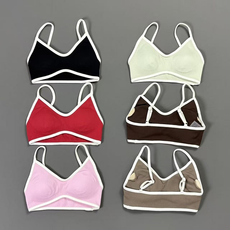 Women Contrastline Yoga Bra V  - đánh giá và giá Yoga Fitness Tapis