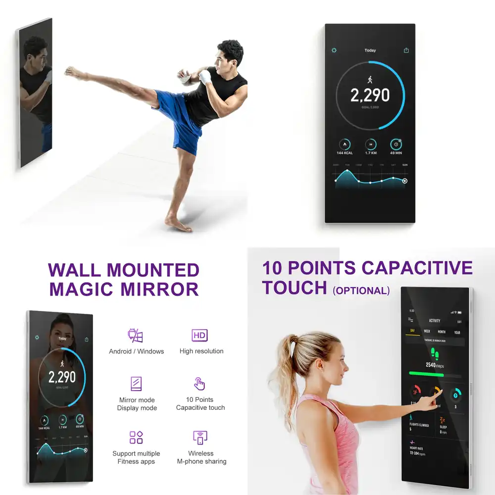 Wall Mounted Interactive Mirro - đánh giá và giá Yoga Fitness App